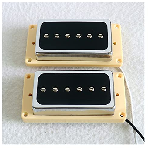 Doppelspulen-Humbucker N & B1 Set Alnico 2 Pickup Offene Stil P90 Humbucker Gitarre Pickups Mit Surround- Und Montageschrauben