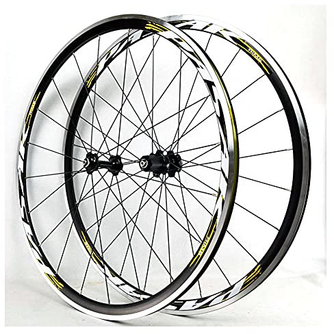 QHY 28 Zoll Laufradsatz Fahrrad C/V-Profil Hohlkammer 700C Felge Schwarz Fixed Gear Wheel Schwarz 30 Mm (Bestes Für: Klettern & Sprinten) (Color : Yellow)