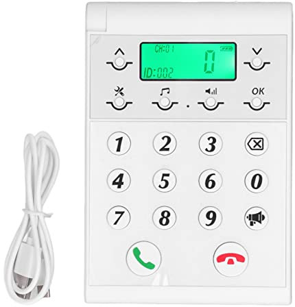 Wireless Intercom Phone 1000m Distance Clear Call Intelligent Networking Hands Free Intercom System Host for Home House Business Office, Room to Room Intercom Communication (White)