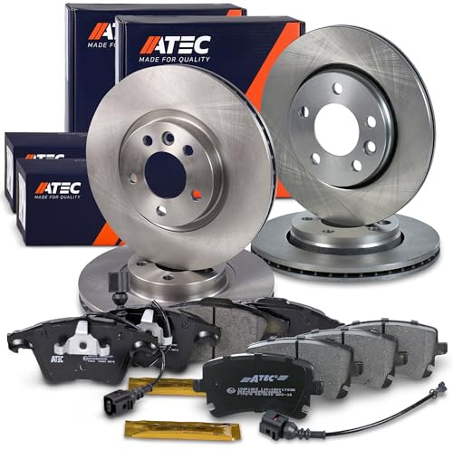 ATEC Germany Bremsenset inkl. Bremsscheiben Vorne Ø 333 mm Belüftet + | Kompatibel mit: VW MULTIVAN T5, TRANSPORTER T5 Bus, TRANSPORTER T5 Kasten, TRANSPORTER T5 Pritsche/Fahrgestell (7JD, 7JE, 7JL