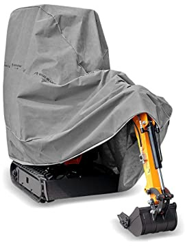 Baggerabdeckung Minibagger Plane Wasserfest & Extrastark Löffelbagger Atmungsaktive Kleinbaggerplane Kleinbagger Abdeckplane gegen Regen Schnee Wind UV-Strahlung Laub Bagger Vollgarage