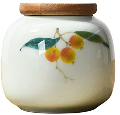 Ceramic Tea Canister Japanese Style Tea Coffee Sugar Storage Pots Jars Ceramic Traditional Tea Caddy for Kitchen