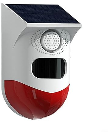 Alarme avec détecteur de mouvement 120 dB - Alarme sonore de sécurité - Sirène stroboscopique - Télécommande