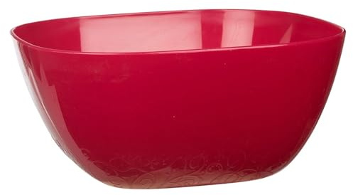 URBN-CHEF Grand saladier en plastique durable de qualité alimentaire pour micro-ondes et lave-vaisselle Fuchsia 13 x 26 cm