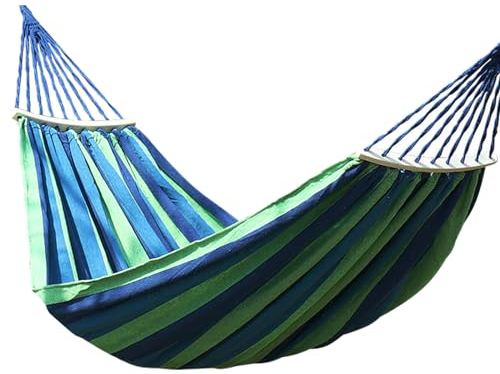 Xafrstyu Hängematte 190 x 150 cm, Outdoor Hängematten Stabhängematte, Hängematte Mit Schwebebalken, für Reise Camping Wandern Garten, Tragbar Und Atmungsaktiv, Belastbarkeit Bis 300 kg (Grün)