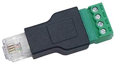 Adaptateur RJ11 à vis 4P 4C mâle vers fiche à vis 4 broches pour téléphone CCTV - Connecteur RJ11 mâle vers fiche 4 broches