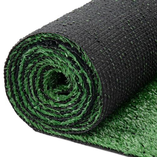 TAPISO Natural Rasenteppich Kunstrasen Grün für Garten Balkone Terrassen Wintergärten - Höhe:6 mm Meterware 133 x 1100 cm