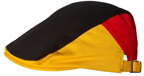 Generisch Schiebermütze Deutschland Design in Schwarz Rot Gold/Gelb, Fanartikel, Kappe, Mütze, Golfmütze, Schirmmütze, Fußball WM, Handball WM