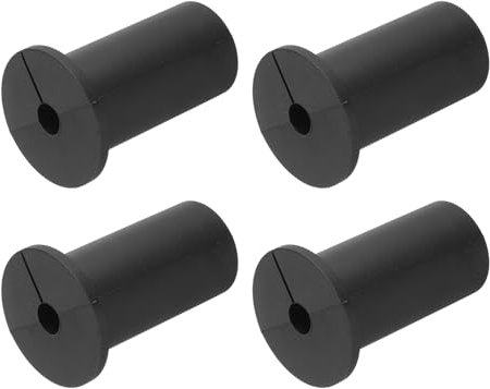 QUARKZMAN 4pz Passacavi Parete per Cavi 1 Pollice Boccola Parete per Cavo Silicone Passacavi Kit Instradamento Cavi Accessori Passacavo Parete per Ethernet Foro da 7,5mm, Nero