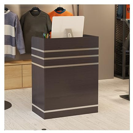 Moderner kleiner Empfangstresen mit Theke für den Einzelhandel, schwarz, ideal für Schönheitssalons, Supermärkte und Bekleidungsgeschäfte