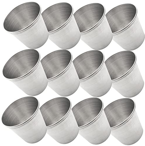 HOLIDYOYO 18stücke Teiliges Bruchsicheren -pintbechern Tragbare Metalltrinkgläser Für Camping Partys Und Wiederverwendbar Und Stapelbar