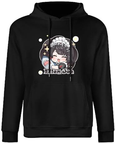 PLAYDOM Zenless Zone Zero Ellen Joe Impression Hoodie Sweatshirt Mantel Baumwolle Anime 3D-gedruckt Unisex (Black-B,3XL)