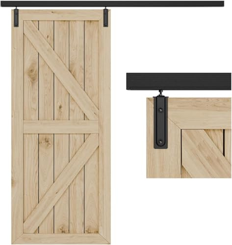 TSMST 200CM/6.6FT Ceiling Mount Sliding Door Track Barn Door Hardware Kit Box Rail Hide Roller Accessory Closet Rail