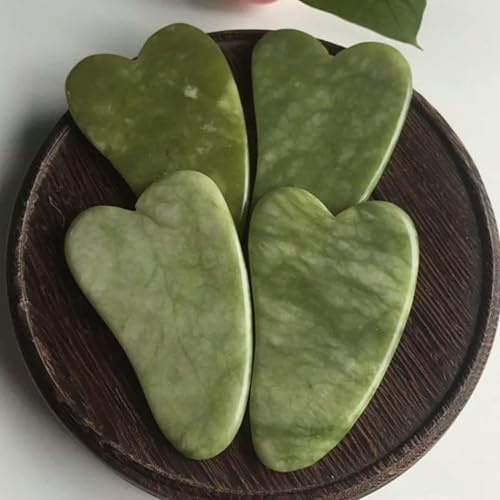 5 Piezas de Piedra de Jade de Cristal Natural Gua Sha, Tabla Corporal, Herramienta de Masaje Facial terapéutico