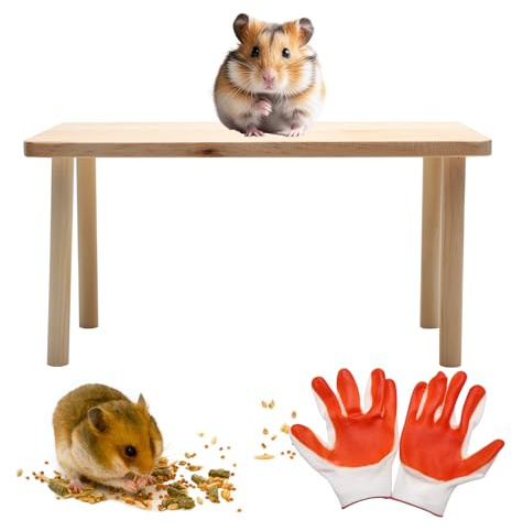DAWRIS Hamster Plattform, Hamster Etage, Hamsters Spielzeug Plattform Zubehör, Hamsterkäfig Zubehör Für Den Käfig, Kletterplattform Eichhörnchen Schlafplattform Geeignet für Kaninchen, Meerschweinchen