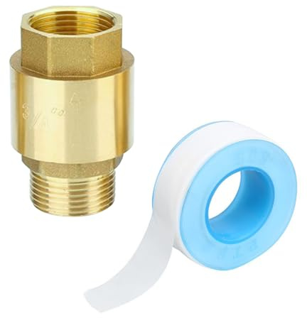 OMJMYY Rückschlagventil 3/4 Zoll Messing, AG x IG Rückflussverhinderer DN20, Inline Rücklaufventil mit Innengewinde & Außengewinde, rostfrei & wasserdicht für Pumpe, Waschmaschine, Garten