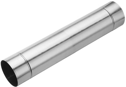PATIKIL 10x50cm Stove Pipe, 1Pcs Stainless Steel Thickened Lengthen Straight Tent Stove Chimney Pipe Flue Extension for Camping Stove Vent Water Heater Smoke Exhaust