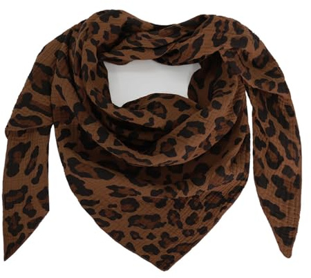 Glamexx24 Damen Schal Love Herz Dreieck Schal Komfort Baumwolle Dreieckstuch für Frühling, Sommer, Herbst, Winter, Einseitiges Muster, Made in Italy