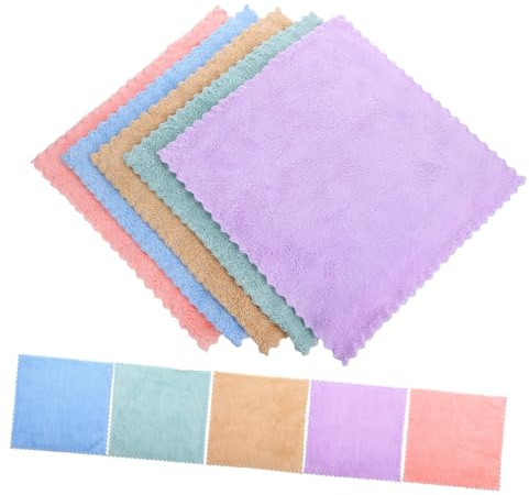 Kichvoe 10pcs Coral Fleece Washcloth Set 30x30cm Microfiber Face Towels Makeup Remover Cloths for Women, Soft Absorbent Small Towels for Shower and Facial Cleaning