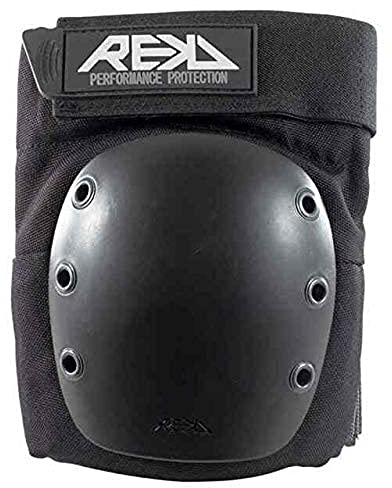 Rekd Ramp Knee Pads Knieschoner Kateboard Unisex Adult, Unisex, Schwarz/Rot, S