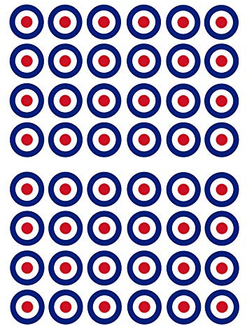 cdb 48 RAF style edible Iced Icing CupCake Toppers Cake frosting fondant
