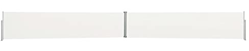 Festnight Toldo Lateral Retráctil para Patio Crema 170x1200 cm, Toldo Plegable， Protege la Privacidad, Protector Solar a Prueba de Viento, para Balcón, Jardin, Terraza