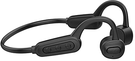 ESSONIO wasserdichte Kopfhörer Schwimmen Knochenschall Kopfhörer Sportkopfhörer Bluetooth Offenes Design Noise-Cancelling 12 Hours Music Time IPX8 Waterproof Für Tauchen Fitnessstudio Dusche(Black)