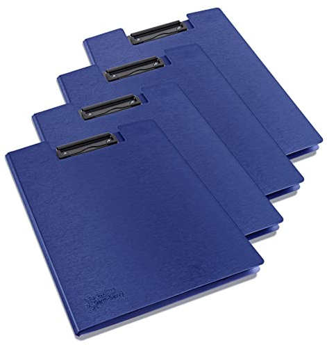 Rapesco 1698 Germ-Savvy Antibatterico, Cartella Portablocco A4, Blu, Confezione da 4