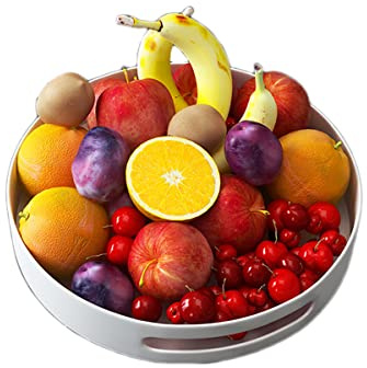 SUNYEAP Lazy Susan Drehteller Gewürzregal, Metall, drehbar, Organizer für Schrank, Arbeitsplatte, Schrank, Tisch in Küche oder Speisekammer (Stahl, 25 cm, 25,4 cm) (weiß), sp-sr-002, White