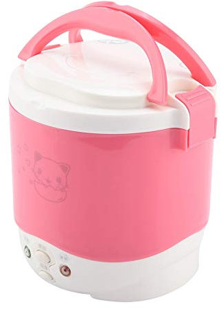 Mini arrocera de 1 l, 170 W, vaporera eléctrica para alimentos, fiambrera, portátil, multifuncional, calentador de alimentos, vapor para cocinar arroz, gachas de avena, huevos nutritivos, platos cal