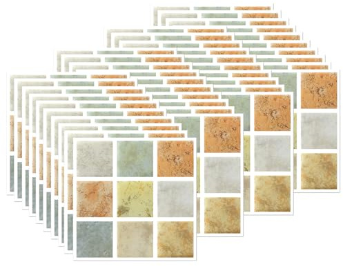 EasyLife - Lot de 40 autocollants pour carrelage mural - 10 x 10 cm - Imperméables et autocollants - Pour cuisine et salle de bain