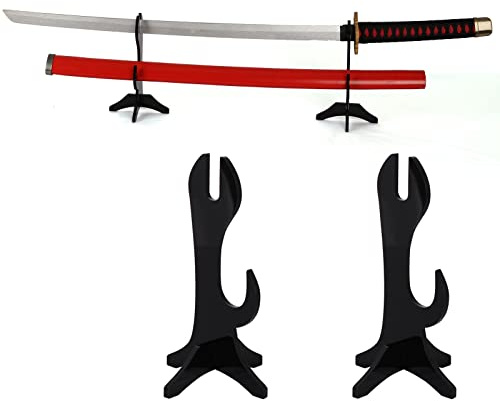 WANLIAN Support d'épée de samouraï en acrylique horizontal - Crochet d'épée en plexiglas - Présentoir à épée décorative