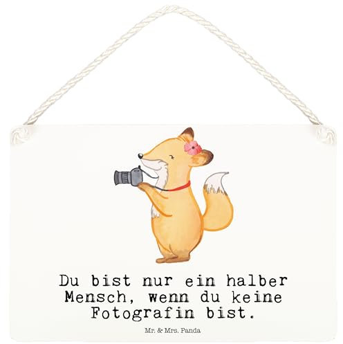 Mr. & Mrs. Panda Schild Fotografin Herz DIN A6 - Geschenk, holzbild, Beruf, sprüche, Fotografie, Ausbildung, wandtafel, Türschild, Spruch, mit