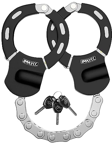 IMAYCC E Scooter Schloss, Schloss für E Scooter, Diebstahlschutz Handschellenschloss, Schnittfest & mit Silikon, Hohe Sicherheit Fahrradschloss für Roller, Segway, Ninebot, Xiaomi,NIU,Motorräder Etc.