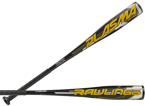Rawlings Plasma Bate de béisbol, Niños, Negro, Amarillo y Blanco, 9 | 28