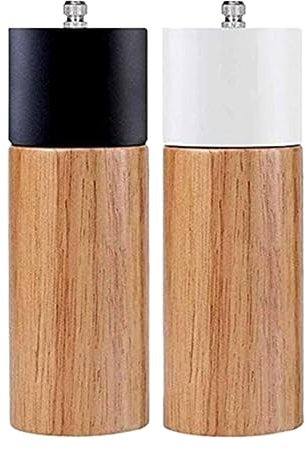 Salz und Pfeffermühle 2 Stück Salz- Und Pfeffermühlen Aus Holz, Keramik-Schleifkerne, Grobheit, Verstellbare Salzmühle Dressing Gewürzspender