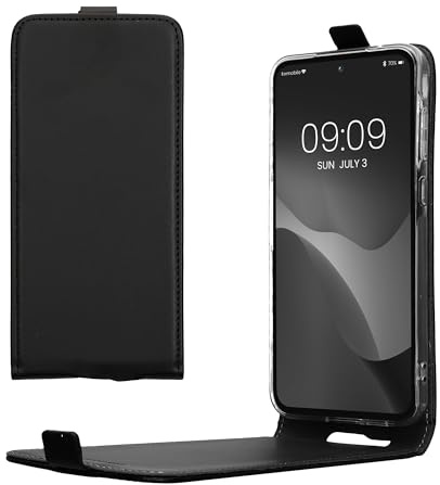 kwmobile Cover compatibile con Samsung Galaxy A55 5G - Custodia verticale Flip Case Cover in simil pelle - con linguetta calamita