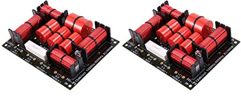 Fivetwofive 2X 400W 3 Wege Frequenzweiche Teiler HiFi HochtöNer TieftöNer Lautsprecher Frequenzweiche 1250H/5000HZ mit Hochtonschutz