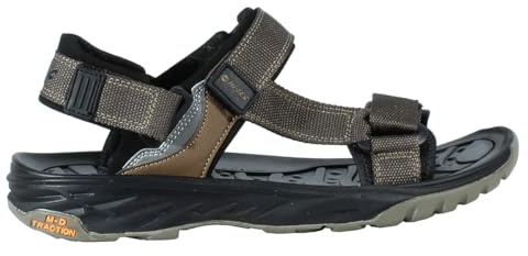 Hi-Tec Ula Raft Sandales d'été confortables pour homme, Vert olive/noir/jaune, 45 EU