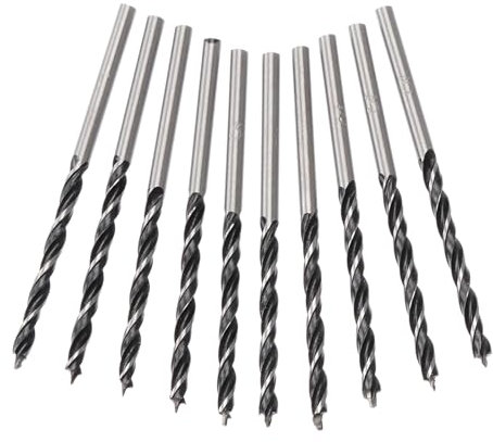 10 Stück/Set Metallbohrer, 3 mm, Hartstahl, Mikro-Spiralbohrer, Schlangenbohrer für elektrische Bohrer, Werkzeug, Zubehör, Werkzeuge, Holzbearbeitung, Bohrer, Mittelpunkt, Holzspiralbohrer