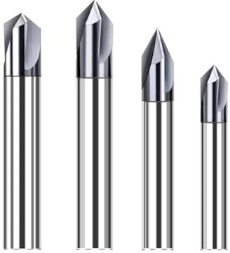 Fasenfräser Fasenfräsen Hartmetall-Ecksenker Anfasen Schaftfräser Entgraten Kanten V-Hain-Fräser 60 90 120 Grad 2 3 Schneiden(5XR90X50LX3F)