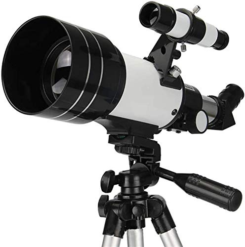RENYUEH Teleskop Teleskop Teleskope für Erwachsene 70 mm Öffnung 300 mm Astronomisches Refraktor-Teleskop Prismalinse mit Telefonhalterung und Stativ