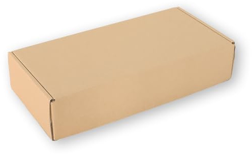 5 Stück Umkarton für Stollenkarton 1.500g | braun | 397×190×85mm | 1.12 B-Welle | für Christstollen/Weihnachtsstollen | Faltschachtel für optimalen Versand