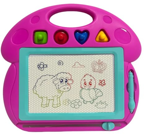 Magische Tafel für Kinder, löschbar, magnetisch, Lernspielzeug, Größe Maxi und Medium, mit Stift und Stempeln, löschbare Tafel, magnetisch, Spiele für Kinder