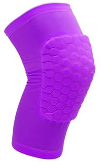 HEUchuan Knee Protectors 1PC Sports Safety Knee Pad Anti-collision Ventilation Volleyball Basketball Kneepad Compression Socks Knee Honeycomb Wraps Brace(Purple-short,S)