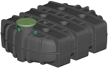 FLORANTIA Sammelgrube flach 5000 Liter Aqua-Waste | mit doppelwandig isoliertem Deckel | Flachtank für Abwasser