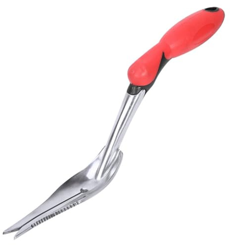 Happyyami Outil de Désherbage Manuel Pelle à Enlever Les Racines en Fer Rouge pour Jardin Fonction de Desserrement du Sol et Aération pour Entretien de Jardin