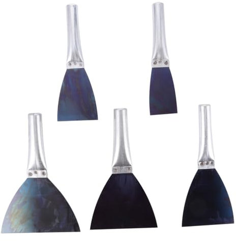 POPETPOP 5 Pezzi set di spatole spatola raschietto mastice stucco per cartongesso frattazzo per intonaco raschietto per la pulizia delle pareti pala in acciaio carbonio