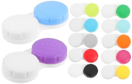 WOFASHPURET 12piezas Estuche para Lentes De Contacto De Caja Portátil para Lentes Organizador Prueba De Fugas para Unidades para Viajar y Guardar Lentillas