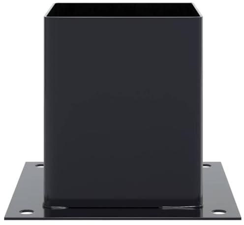Support de Poteau Lot de 12, Base Pied de Poteau Support d'ancrage carrées 12 pcs anthracite 121x121 mm